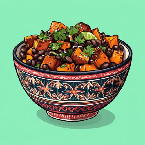 Black Bean & Roasted Sweet Potato