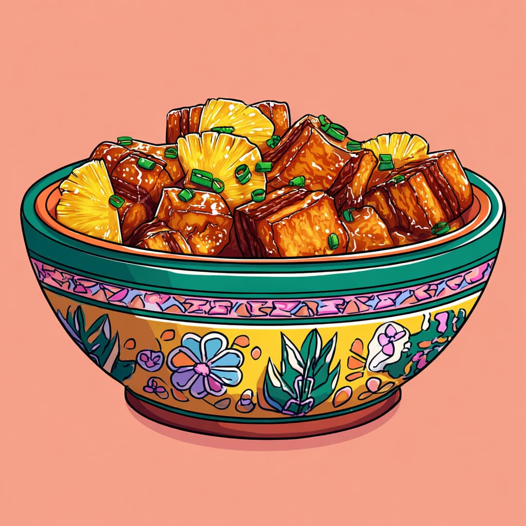 Crispy Pineapple Teriyaki Pork Belly